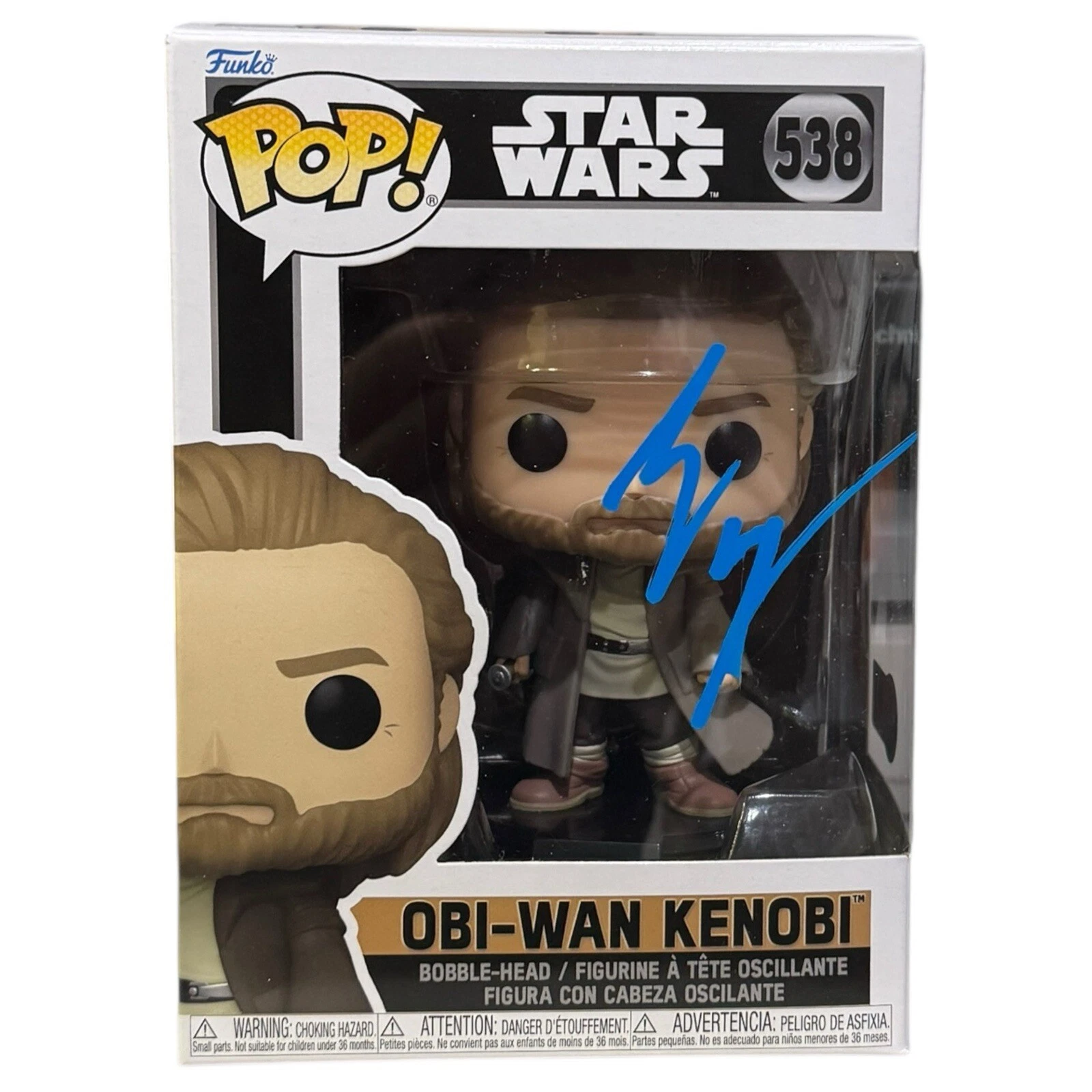 Ewan McGregor Signed Star Wars OBI-WAN KENOBI Funko Pop Beckett COA