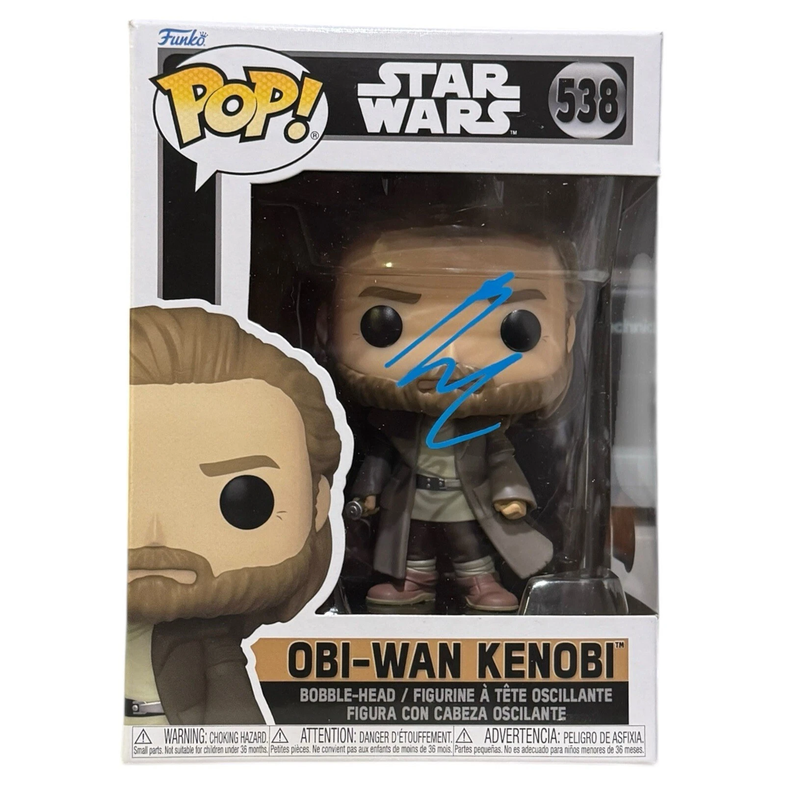 Ewan McGregor Signed OBI-WAN KENOBI Funko Pop Star Wars Autograph 558 BAS COA