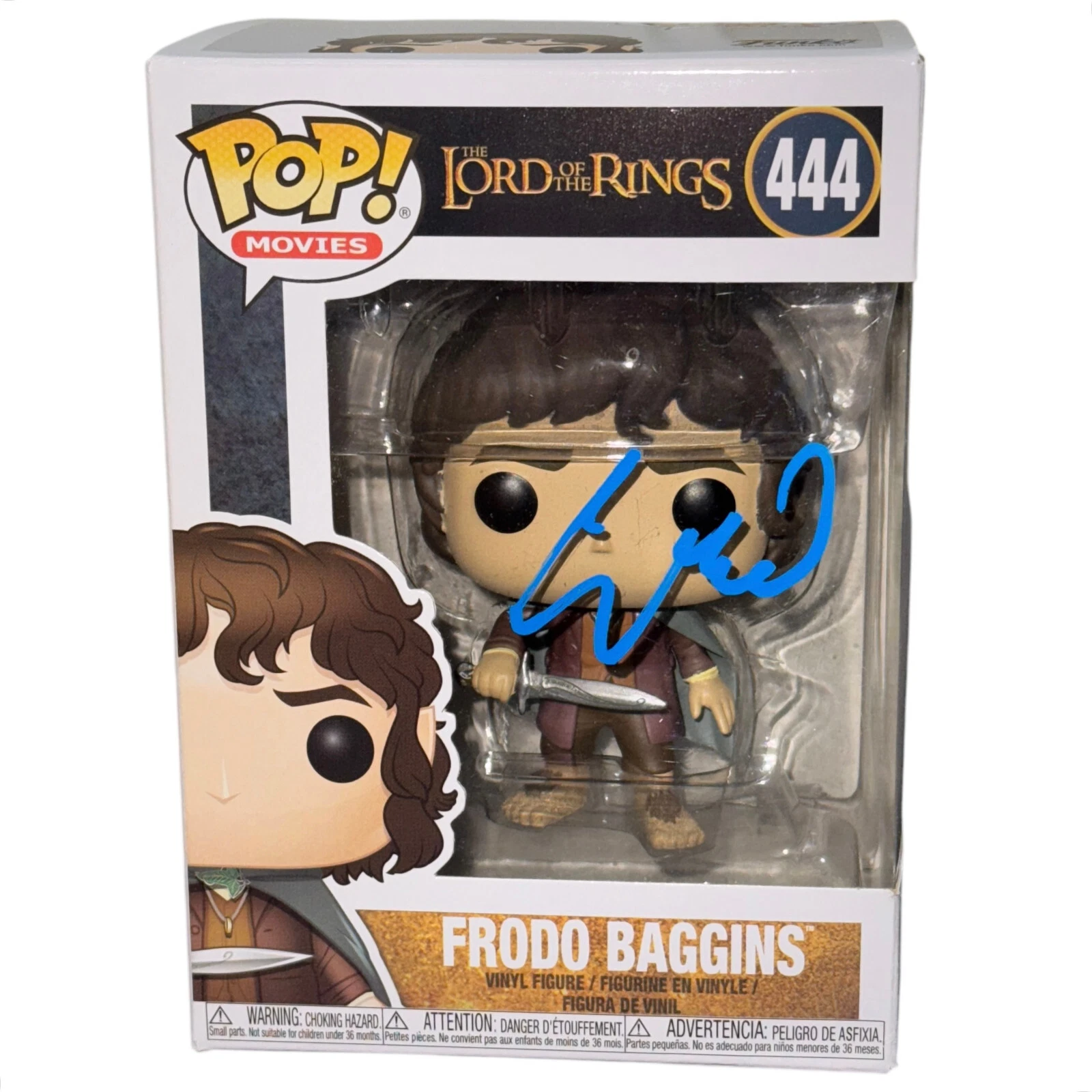 Elijah Wood Signed Frodo Baggins Funko Pop Lord of the Rings Autograph Beckett