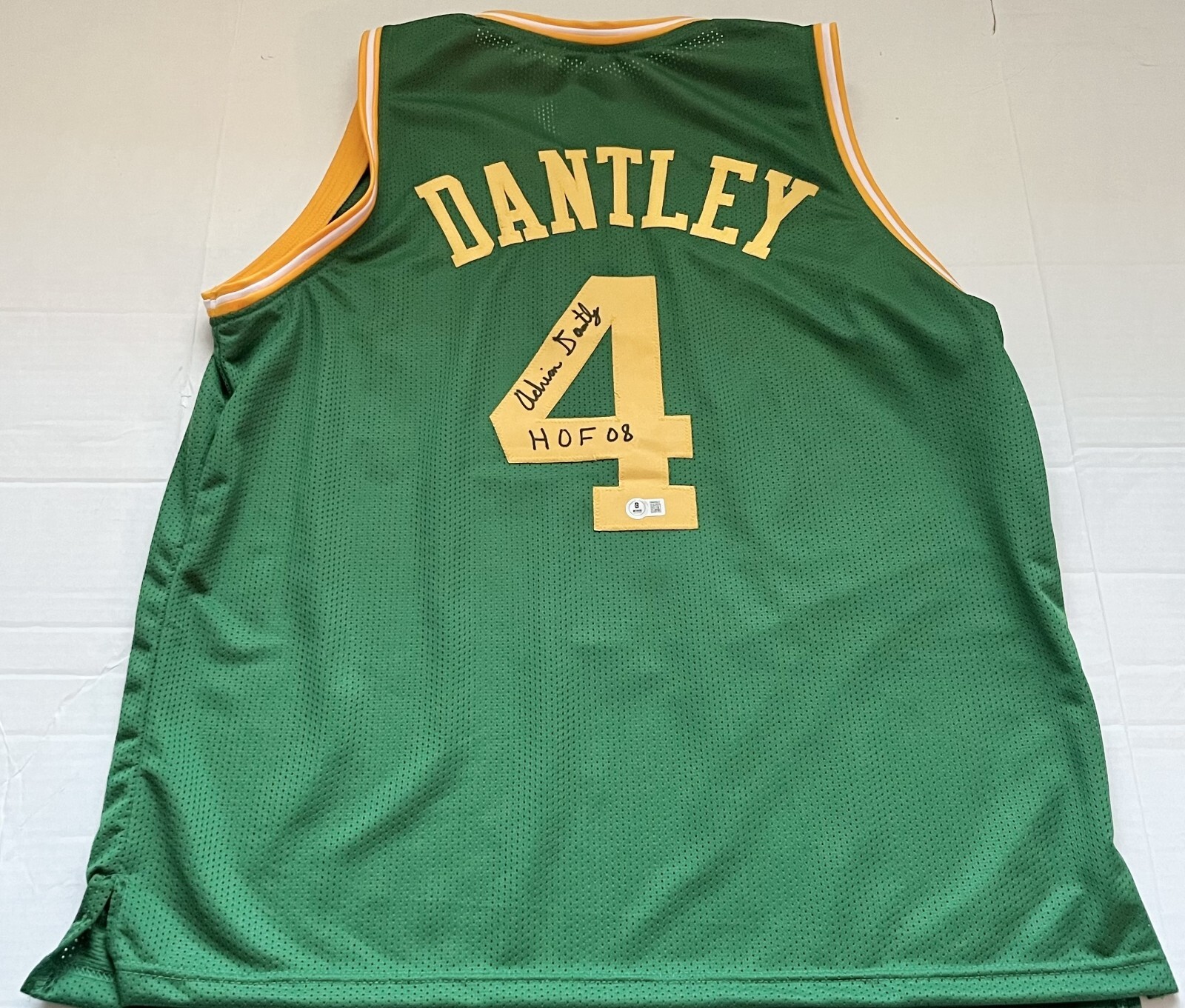 Adrian Dantley Utah Jazz signed Custom jersey W/ HOF Inscrip Beckett Witnessed