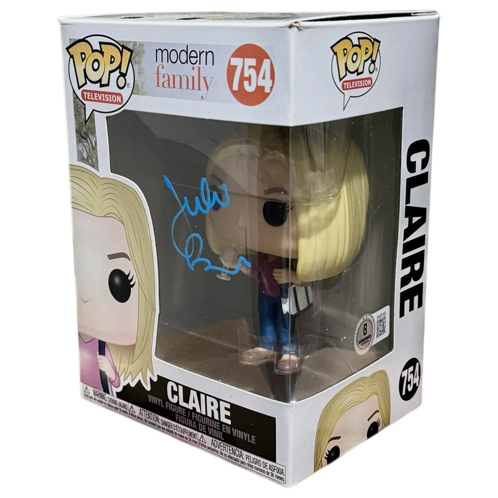 Julie Bowen Modern Family Signed Claire Funko Pop #754 Autograph Beckett COA