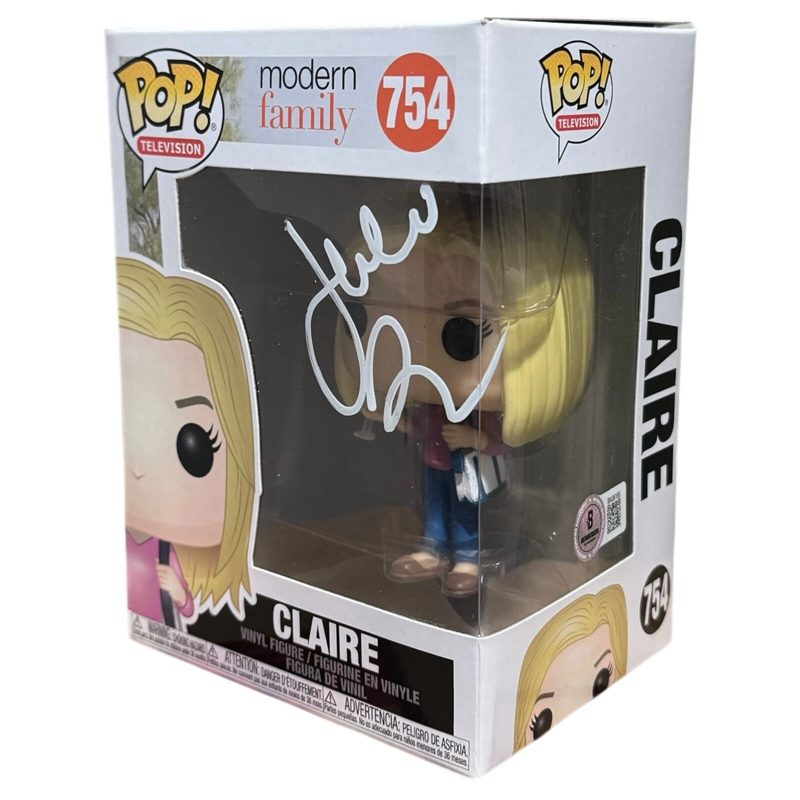 Julie Bowen Modern Family Signed Claire Funko Pop #754 Autograph Beckett COA