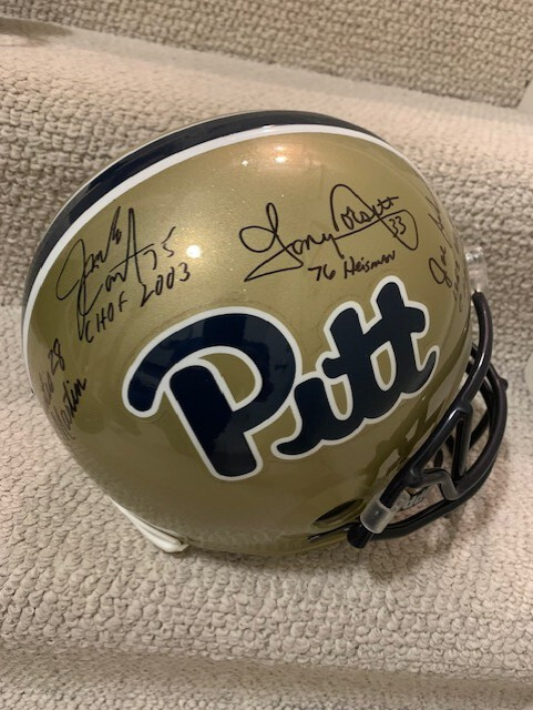 PITTSBURGH PANTHERS SIGNED FULL SIZE HELMET DORSETT+SCHMIDT+MARTIN+COVERT JSA
