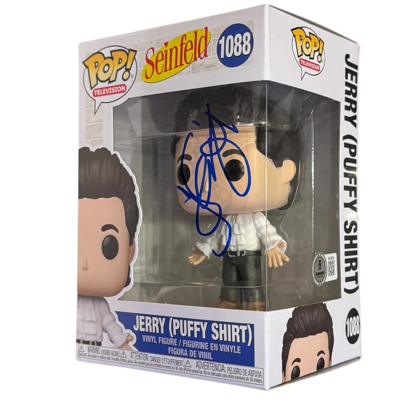 Jerry Seinfeld Signed Funko Pop Jerry Puffy Shirt Seinfeld Autograph Beckett COA
