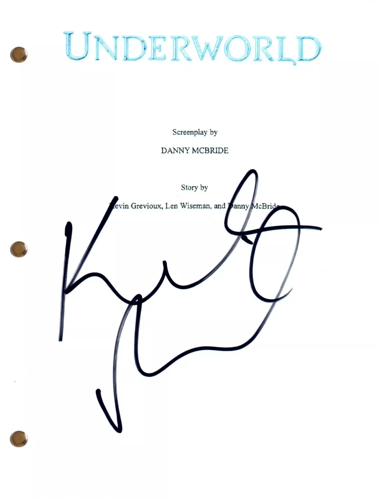 Kate Beckinsale Signed Autograph UNDERWORLD Movie Script Full Screenplay COA
