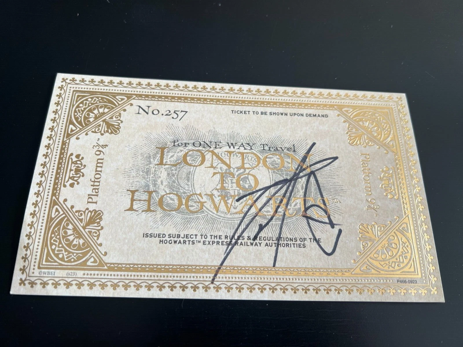 DANIEL RADCLIFFE SIGNED AUTOGRAPH HOGWART TICKET TRAIN HARRY POTTER BECKETT X1