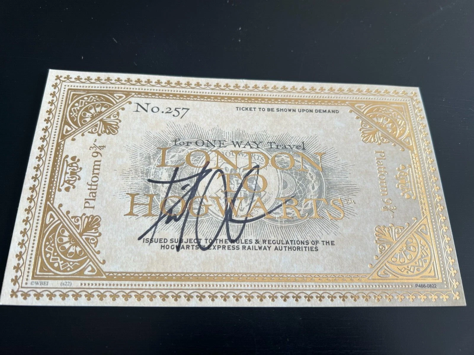 DANIEL RADCLIFFE SIGNED AUTOGRAPH HOGWART TICKET TRAIN HARRY POTTER BECKETT X2