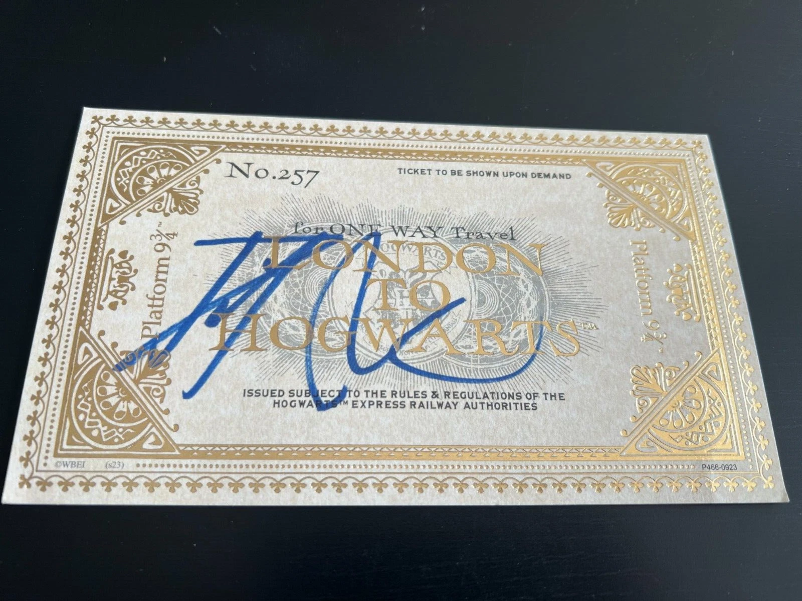 DANIEL RADCLIFFE SIGNED AUTOGRAPH HOGWART TICKET TRAIN HARRY POTTER BECKETT X1