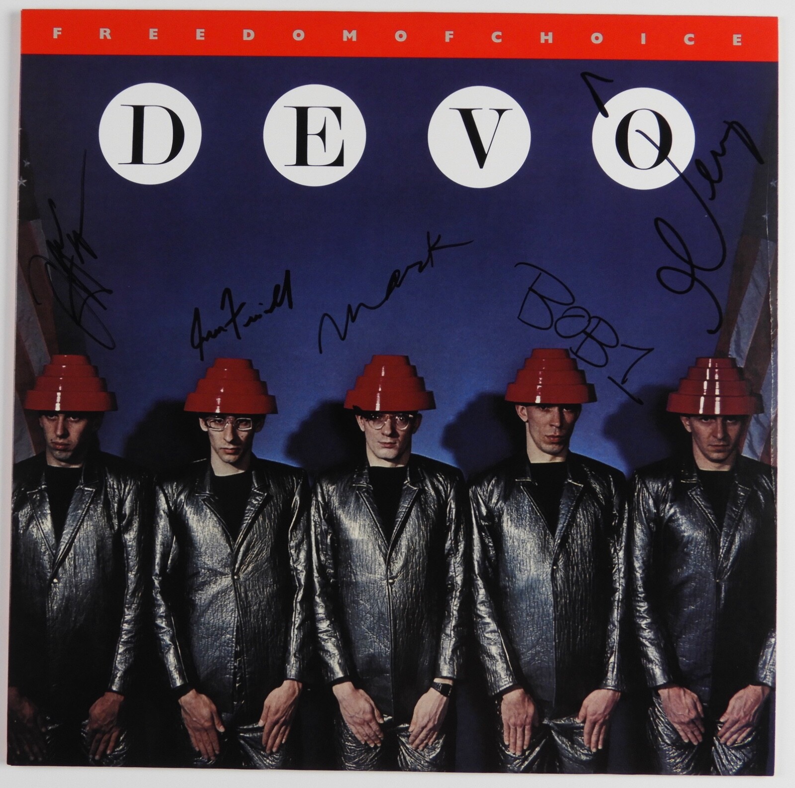 Devo JSA Signed Autograph Record Album Vinyl Freedom Of Choice