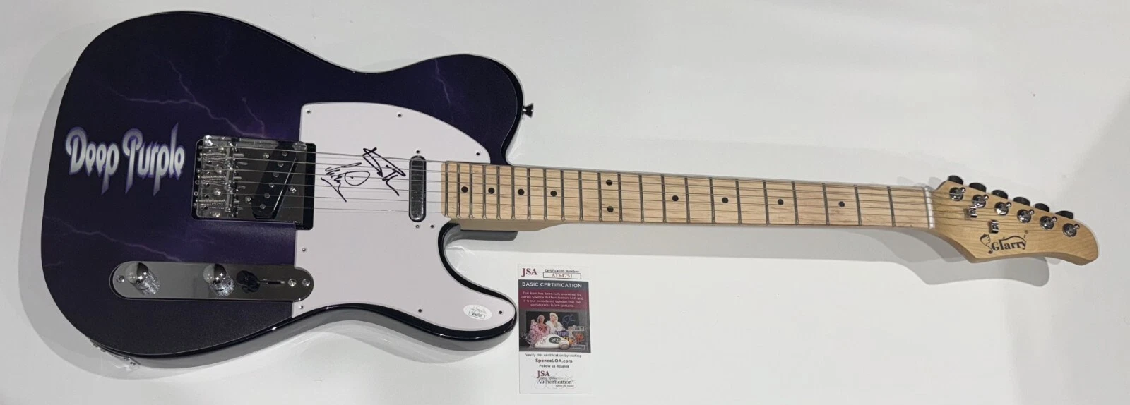 DEEP PURPLE SIGNED CUSTOM ELECTRIC GUITAR IAN GILLAN IAN PAICE JSA COA