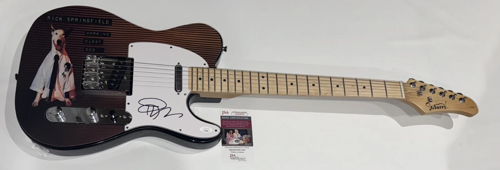 RICK SPRINGFIELD SIGNED CUSTOM WORKING CLASS DOG ELECTRIC GUITAR JSA COA