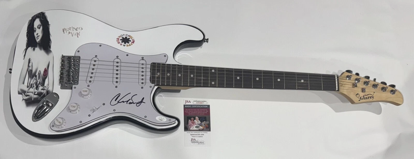 CHAD SMITH SIGNED CUSTOM RED HOT CHILI PEPPERS MOTHER'S MILK GUITAR JSA COA
