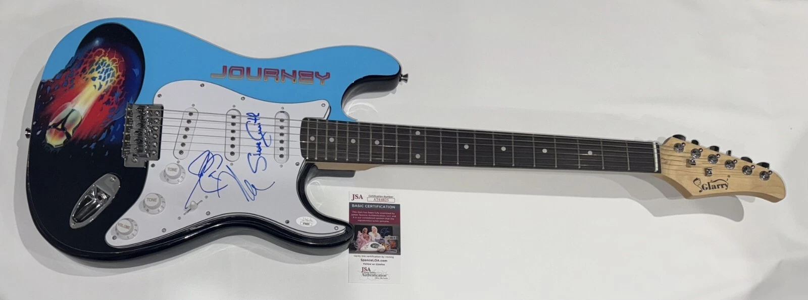 JOURNEY SIGNED CUSTOM ELECTRIC GUITAR NEAL SCHON STEVE SMITH CAIN 3X JSA COA
