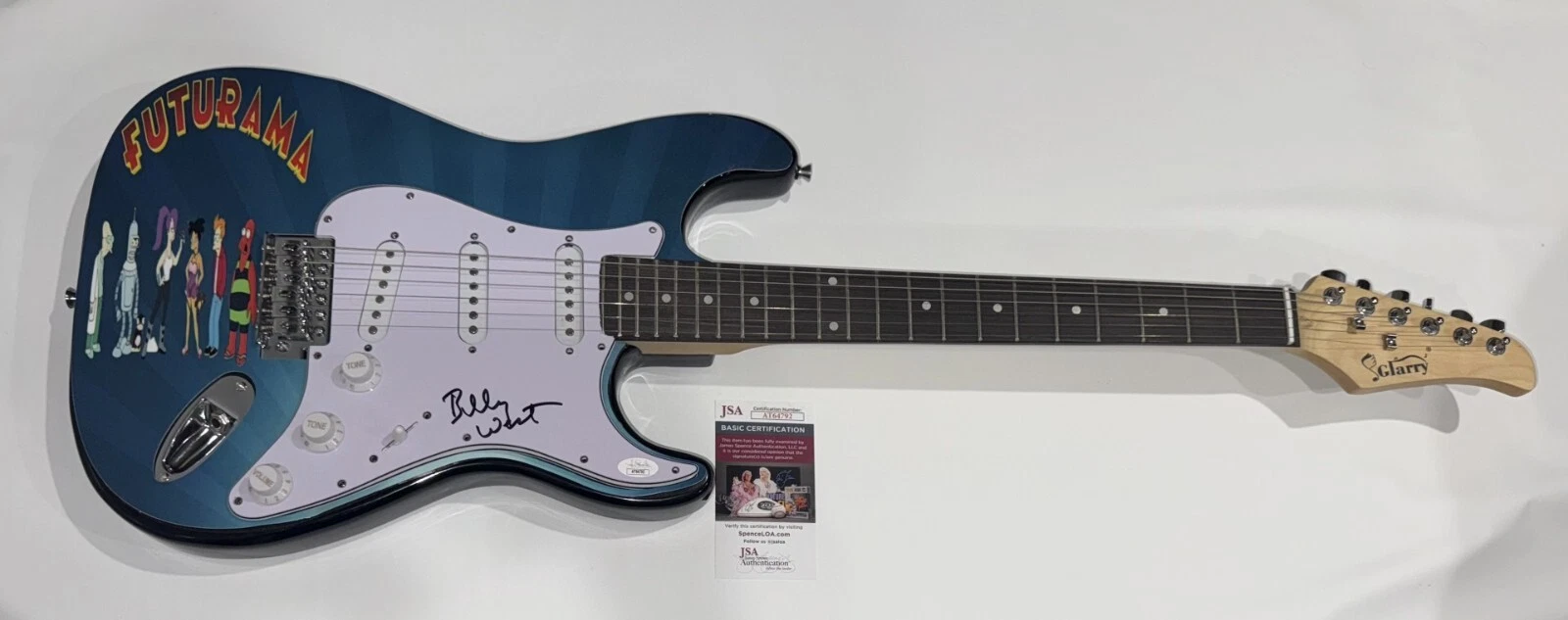 BILLY WEST SIGNED CUSTOM FUTURAMA ELECTRIC GUITAR RARE JSA COA