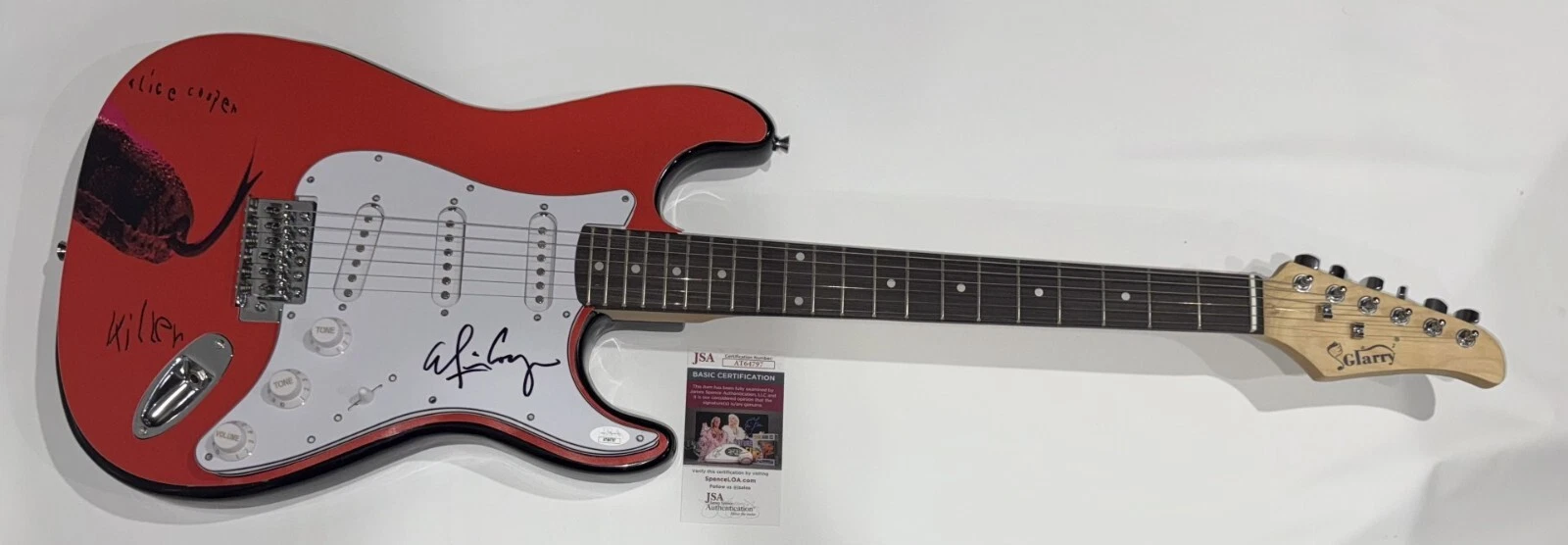 ALICE COOPER SIGNED CUSTOM KILLER ELECTRIC GUITAR JSA COA