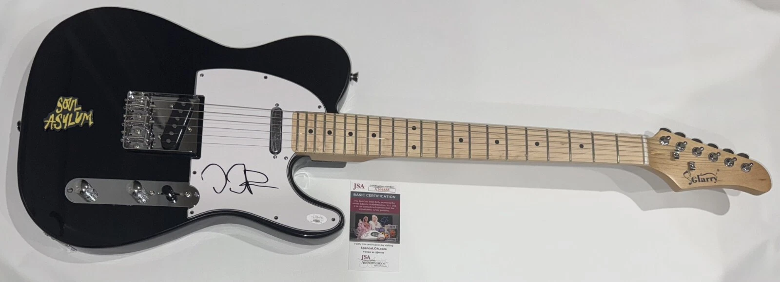DAVE PIRNER SIGNED BLACK ELECTRIC GUITAR SOUL ASYLUM JSA COA