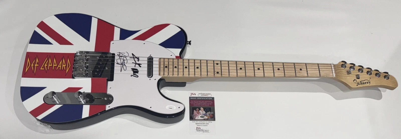 DEF LEPPARD SIGNED CUSTOM ELECTRIC GUITAR RICK ALLEN SAVAGE 2X JSA COA