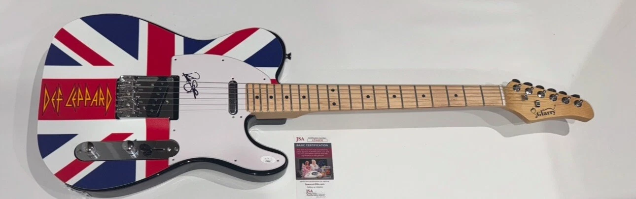 RICK SAVAGE SIGNED CUSTOM ELECTRIC GUITAR DEF LEPPARD JSA COA