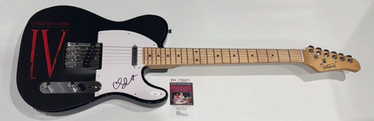 CLAUDIO SANCHEZ SIGNED CUSTOM ELECTRIC GUITAR COHEED AND CAMBRIA PROOF JSA COA