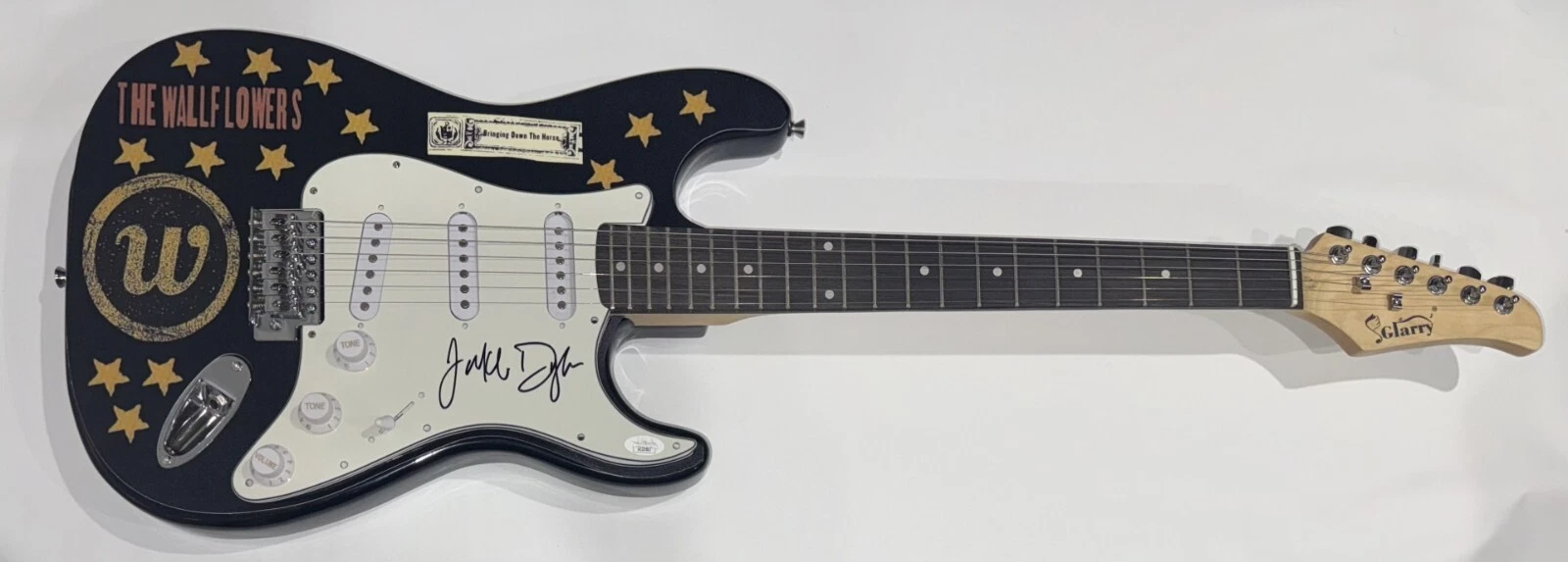 JAKOB DYLAN SIGNED CUSTOM WALLFLOWERS BRINGING DOWN THE HORSE GUITAR JSA COA