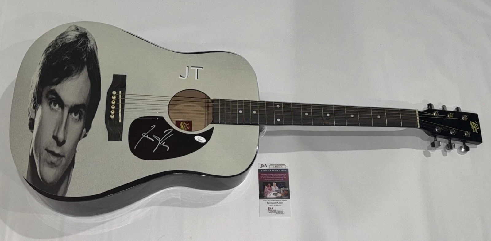 JAMES TAYLOR SIGNED CUSTOM JT ACOUSTIC GUITAR SWEET BABY JAMES JSA COA