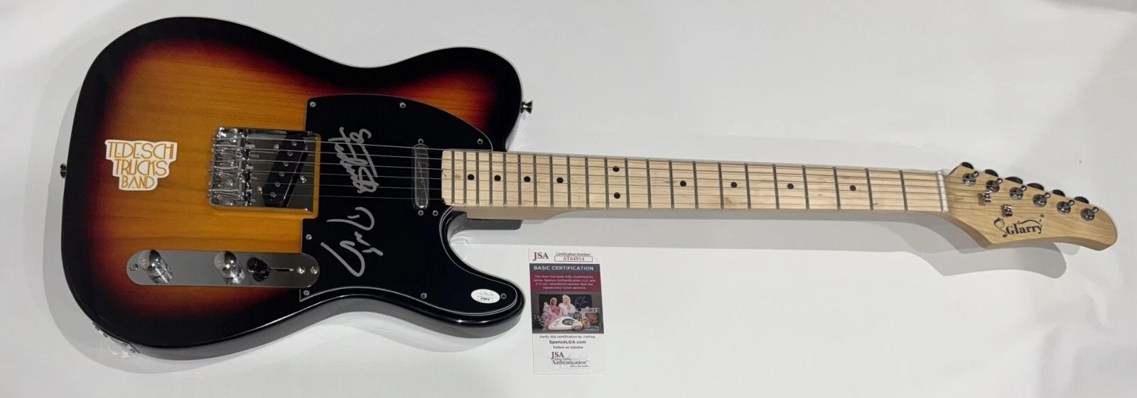 TEDESCHI TRUCKS BAND SIGNED SUNBURST ELECTRIC GUITAR DEREK SUSAN JSA COA