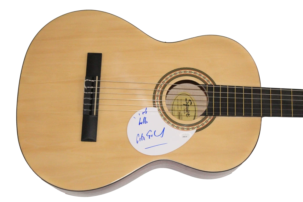 Peter Gabriel Genesis Signed Autograph Fender Acoustic Guitar w/ JSA COA