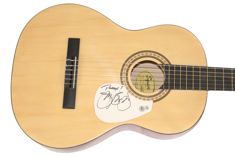 Jon Bon Jovi Signed Autograph Fender Acoustic Guitar - Slippery When Wet Beckett