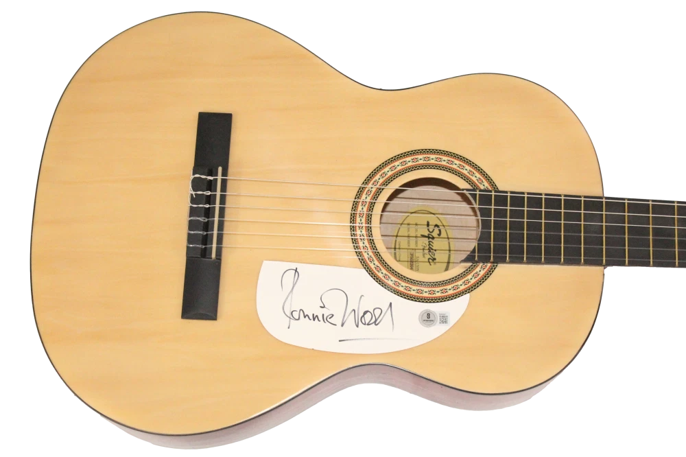 Ronnie Wood The Rolling Stones Signed Autograph Fender Acoustic Guitar Beckett