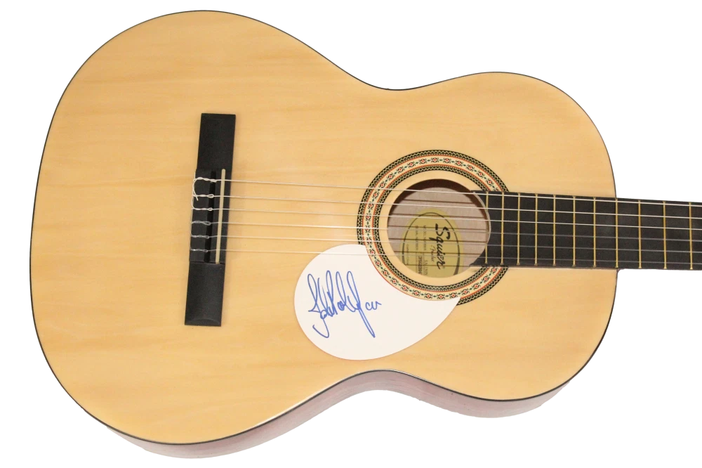 John Paul Jones Led Zeppelin Signed Autograph Fender Acoustic Guitar Beckett COA