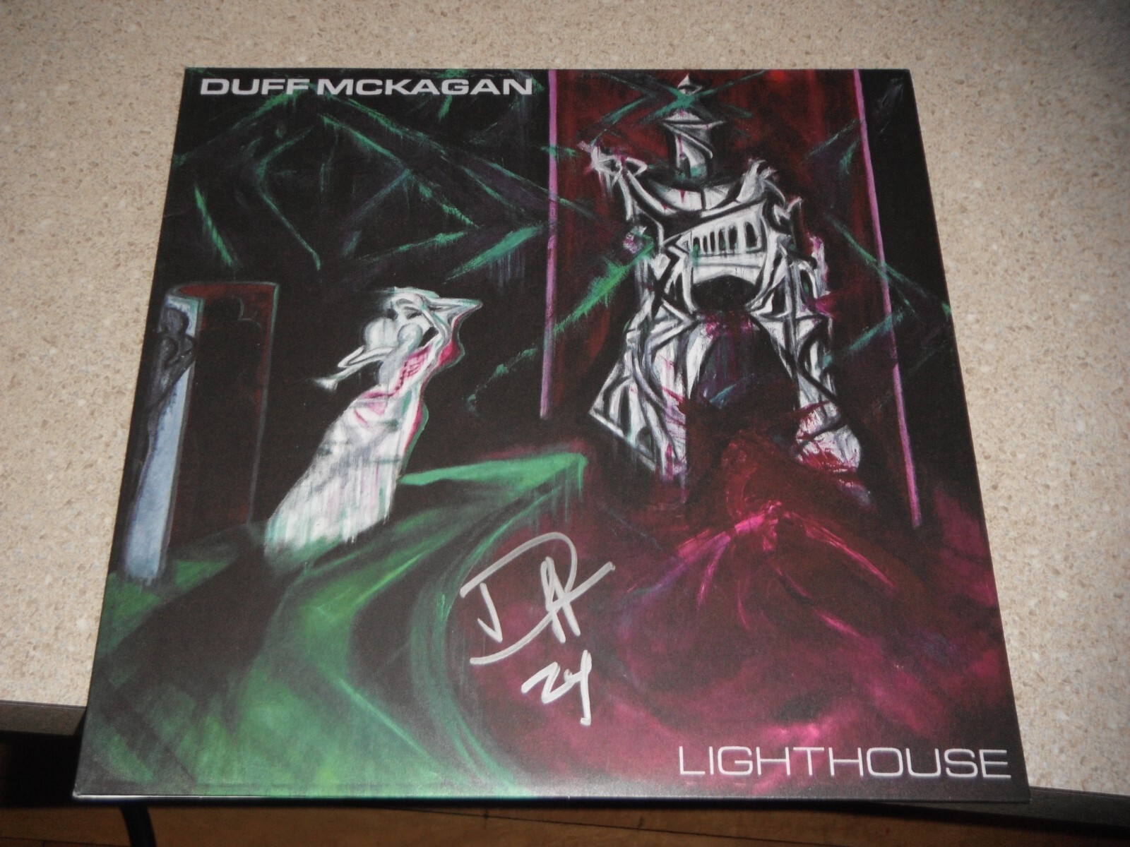 DUFF MCKAGAN SIGNED LIGHTHOUSE VINYL ALBUM GUNS AND ROSES