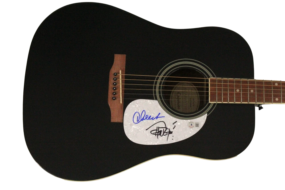 Cheech & Chong Signed Autograph Gibson Epiphone Acoustic Guitar w/ Beckett COA