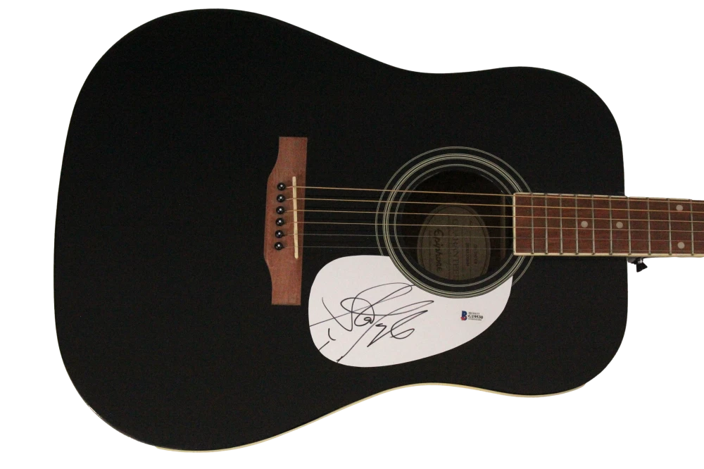 Steven Tyler Aerosmith Signed Autograph Gibson Epiphone Acoustic Guitar Beckett