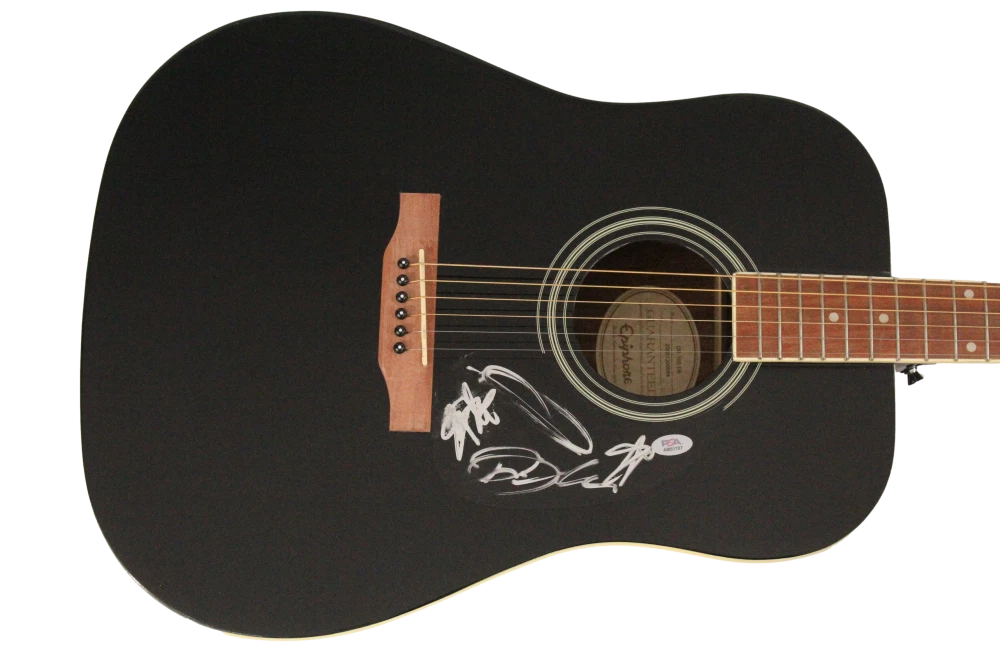 Creed Full Band x4 Signed Autograph Gibson Epiphone Acoustic Guitar w/ PSA COA