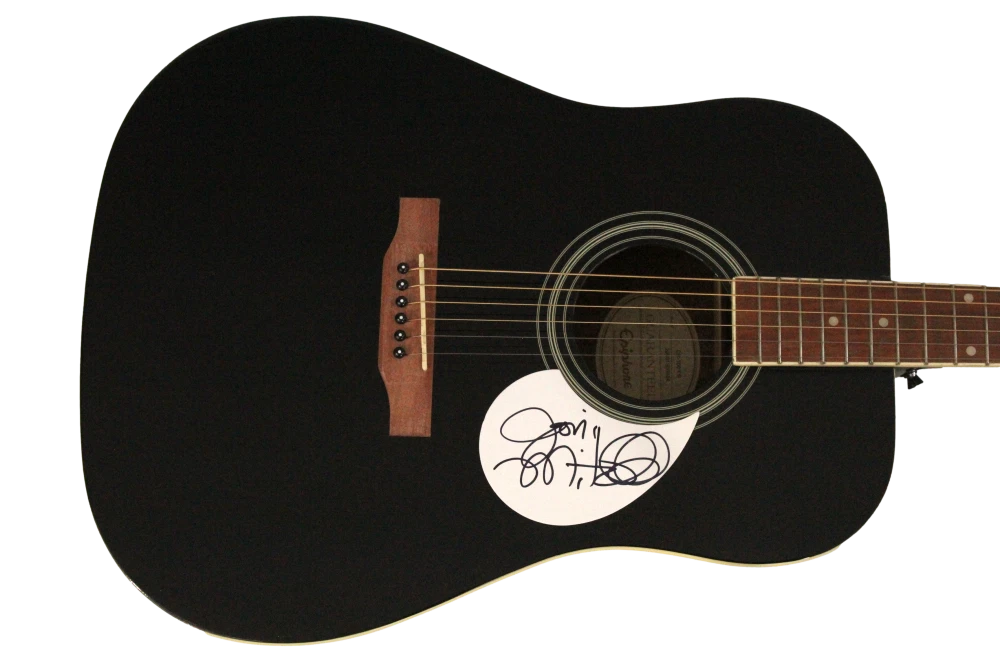 Joni Mitchell Signed Autograph Gibson Epiphone Acoustic Guitar Rock Icon JSA COA