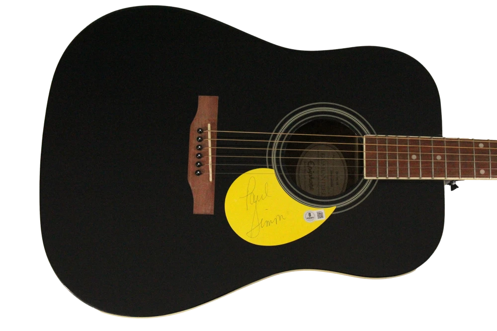Paul Simon Signed Autograph Gibson Epiphone Acoustic Guitar w/ Beckett COA