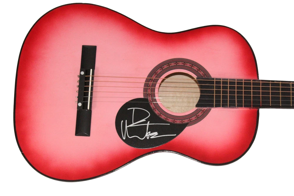 Dave Matthews Signed Autograph Pink Acoustic Guitar - DMB Band w/ Beckett COA