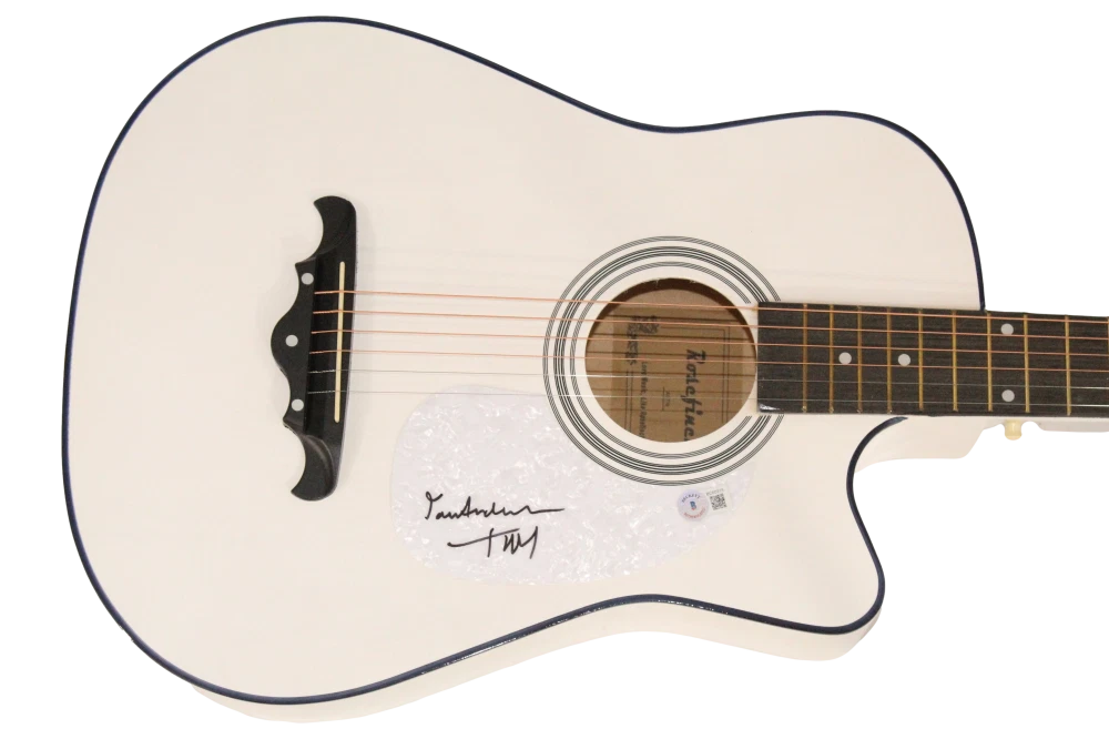 Ian Anderson Jethro Tull Signed Autograph Acoustic Guitar - Aqualung Beckett COA