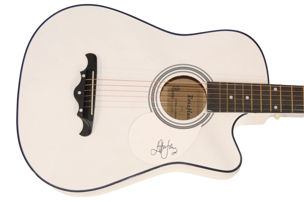 Elton John Signed Autograph Guitar - Tumbleweed Connection Caribou - Beckett COA