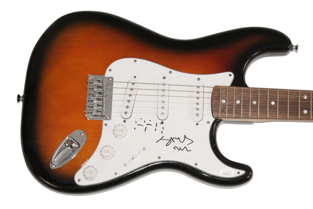 James Murphy Pat Mahoney LCD Soundsystem Signed Autograph Fender Guitar JSA COA