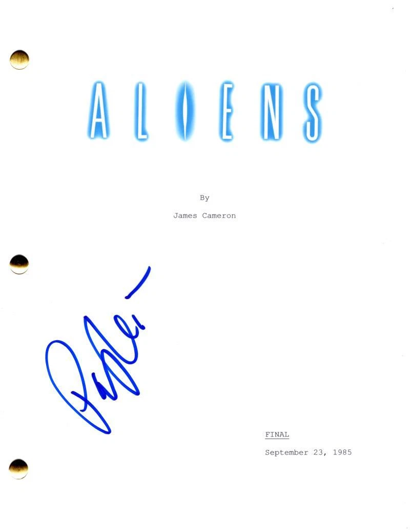 Paul Reiser Signed Autograph James Cameron Aliens Full Movie Script Screenplay