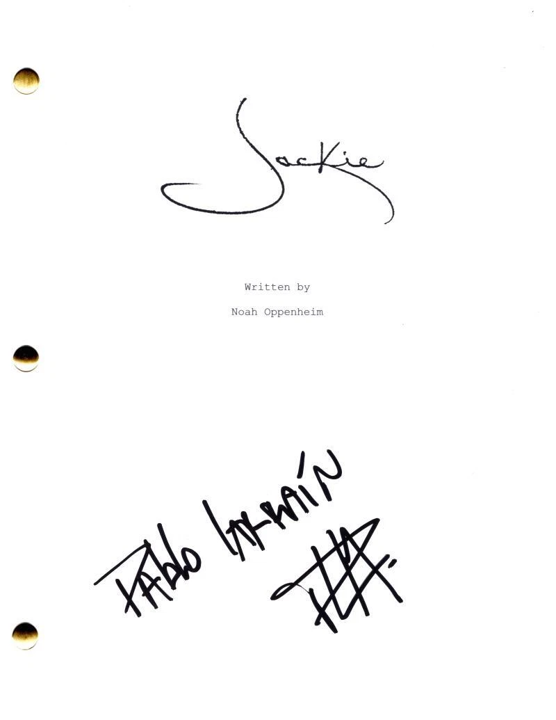 Pablo Larrain Signed Autograph Jackie Full Movie Script Starring Natalie Portman