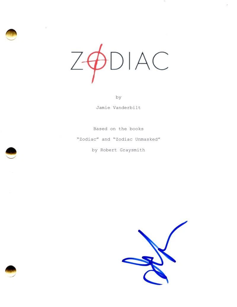John Carroll Lynch Signed Autograph Zodiac Full Movie Script Arthur Leigh Allen