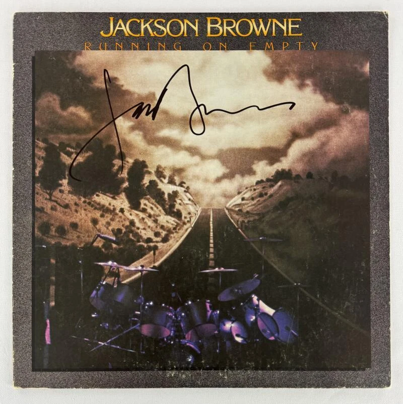 Jackson Brown Signed Autograph Album Vinyl Record - Running on Empty Beckett COA