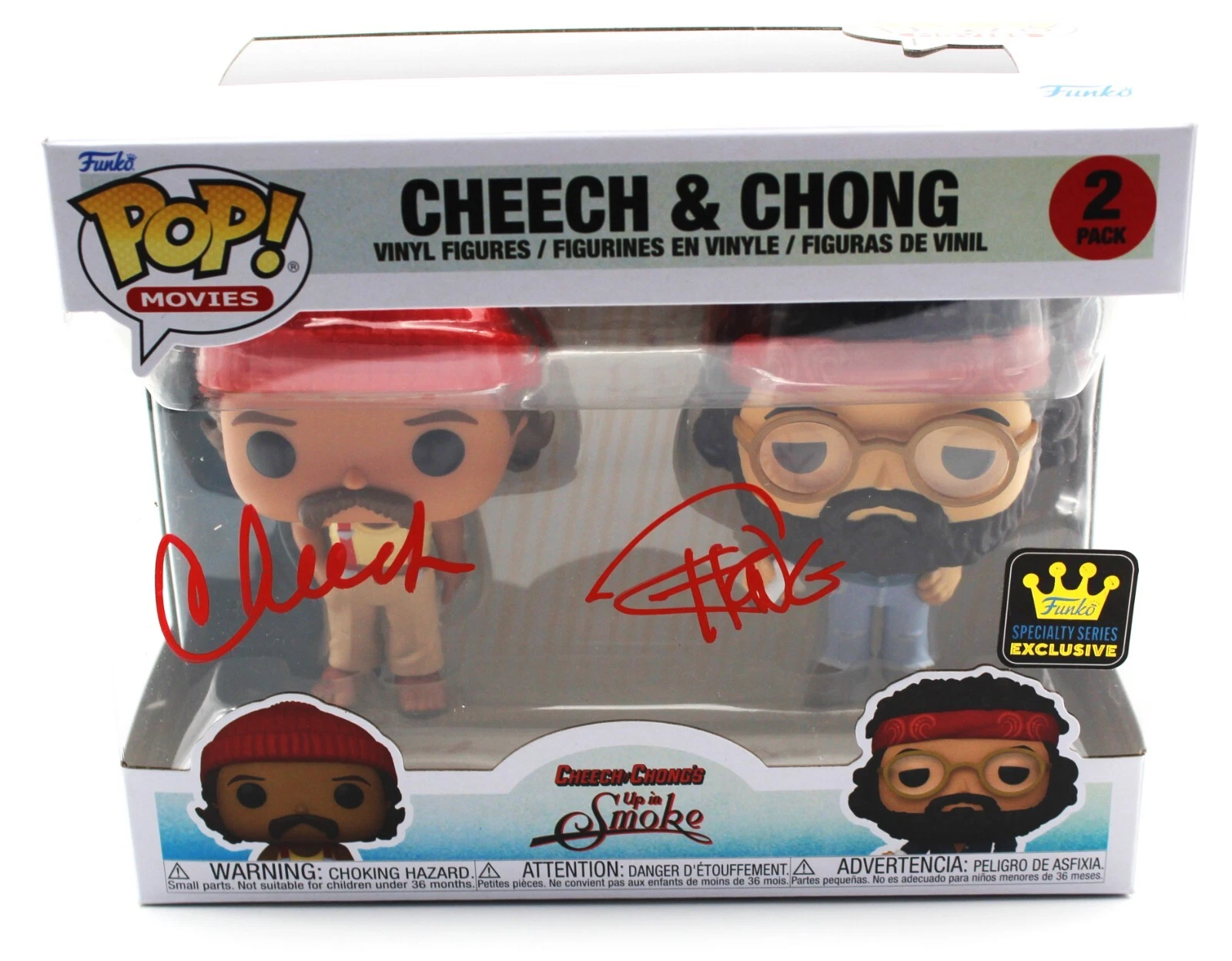 Cheech & Chong Up In Smoke 2 Pack Signed Funko Pop Movies w/JSA COA AZ40181