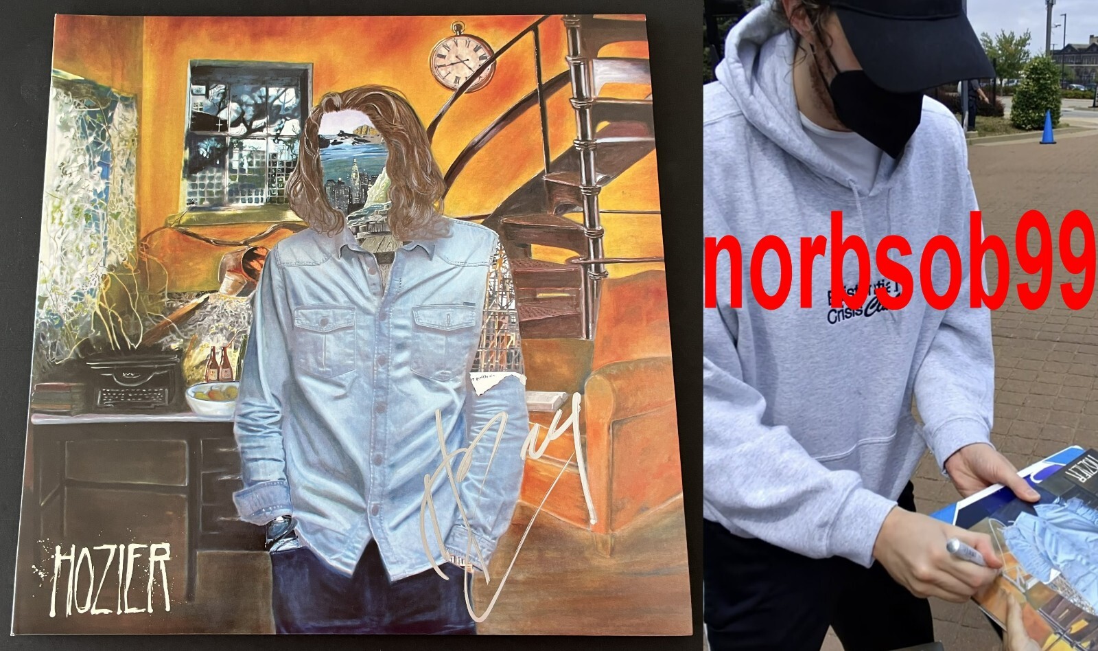 HOZIER SIGNED AUTOGRAPH SELF TITLED DEBUT VINYL wEXACT VIDEO PROOF & BECKETT COA