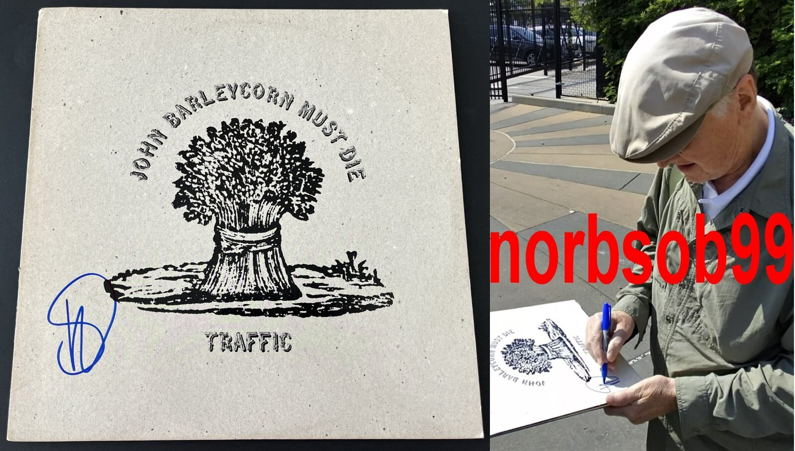 STEVE WINWOOD SIGNED TRAFFIC JOHN BARLEYCORN MUST DIE VINYL wEXACT PROOF BECKETT