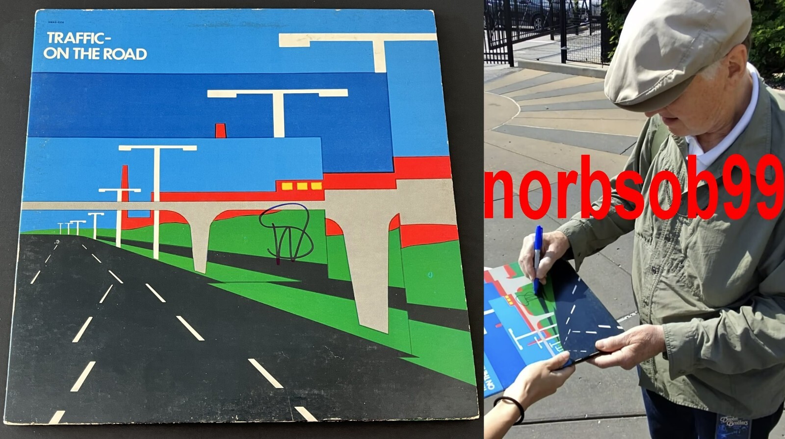STEVE WINWOOD SIGNED AUTOGRAPH TRAFFIC ON THE ROAD VINYL EXACT PROOF BECKETT COA