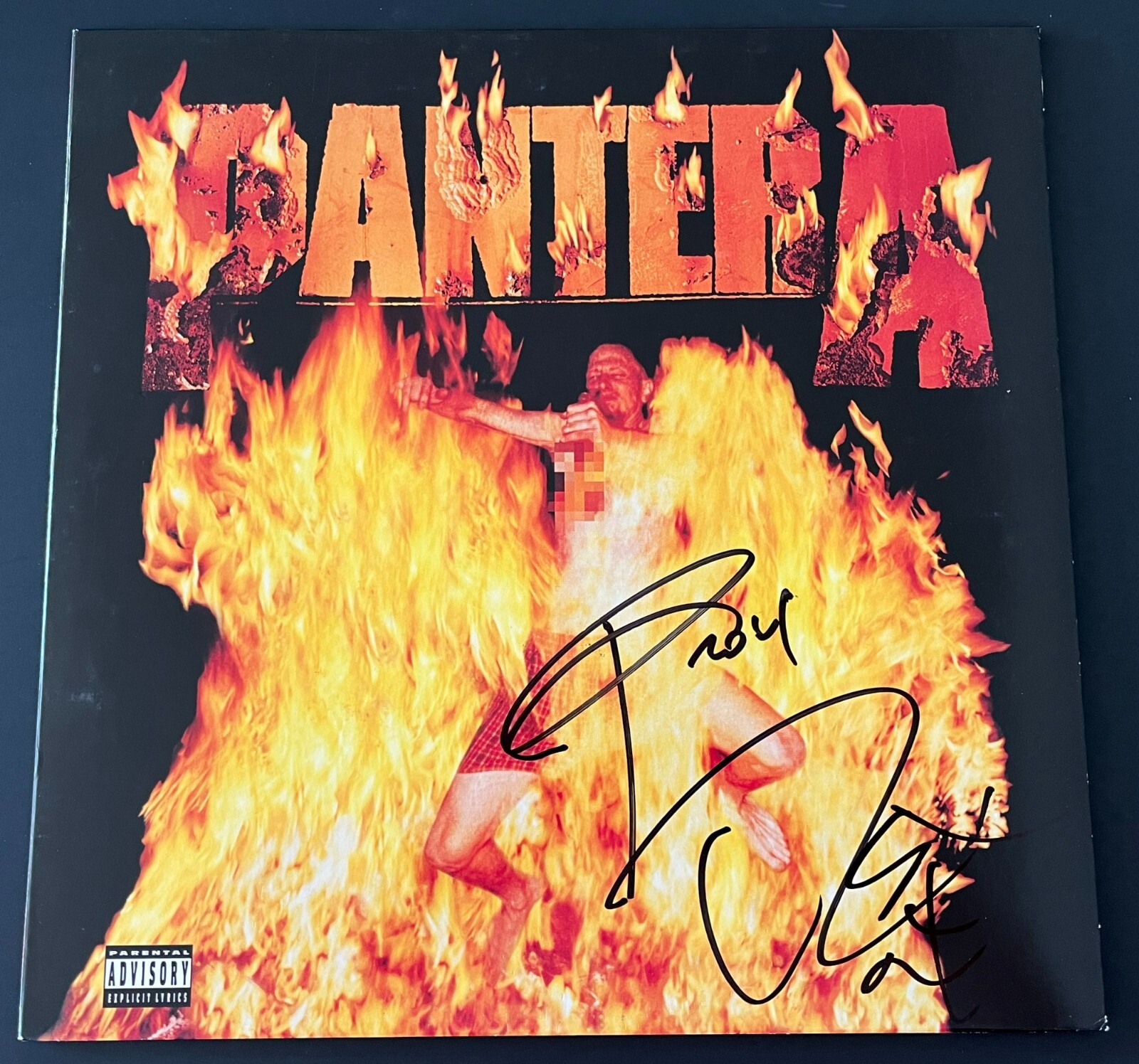 PHIL ANSELMO & REX BROWN SIGNED PANTERA REINVENTING THE WHEEL VINYL BECKETT COA