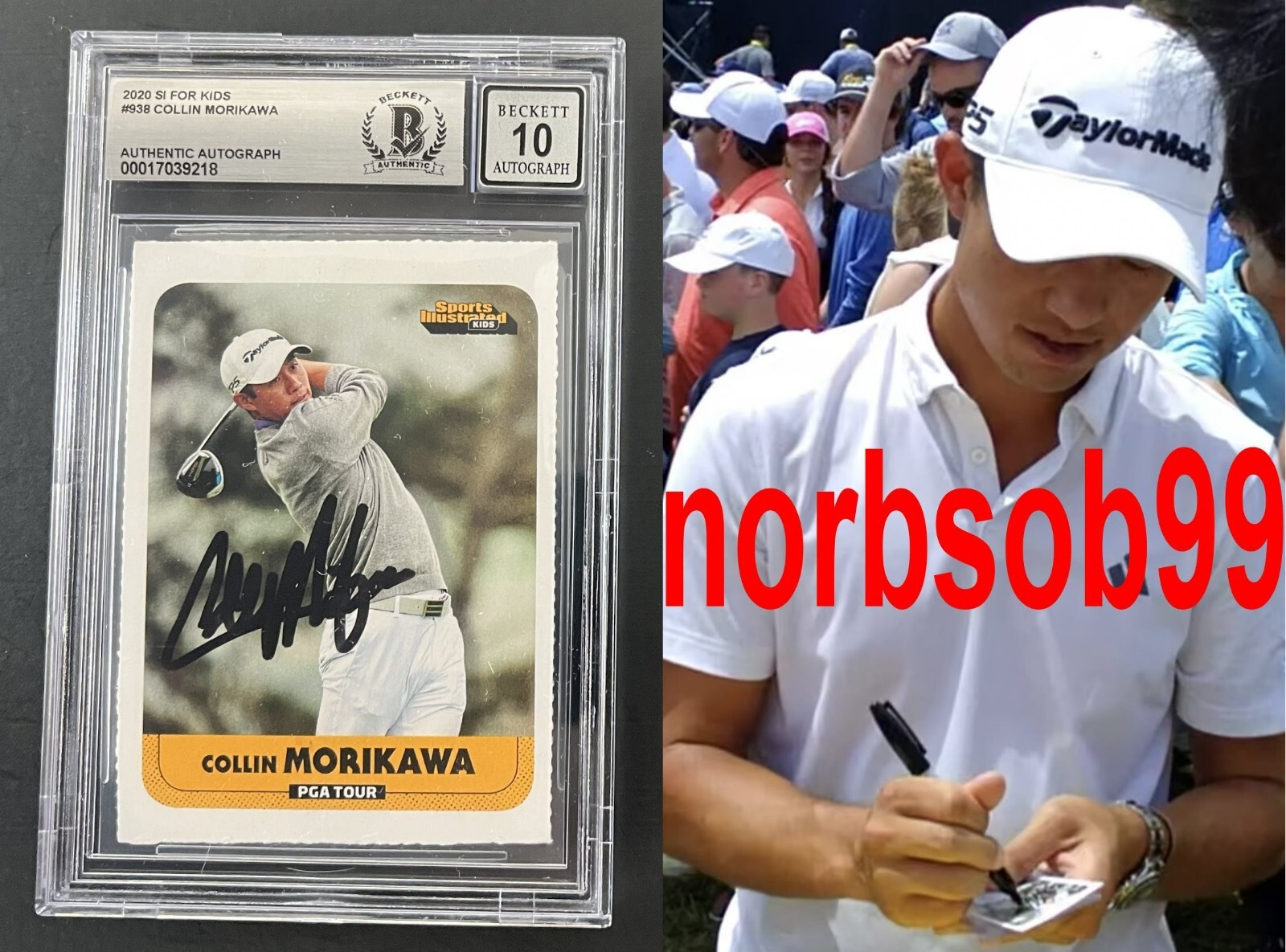 COLLIN MORIKAWA SIGNED 2020 SI FOR KIDS ROOKIE CARD w/EXACT PROOF BECKETT BGS 10